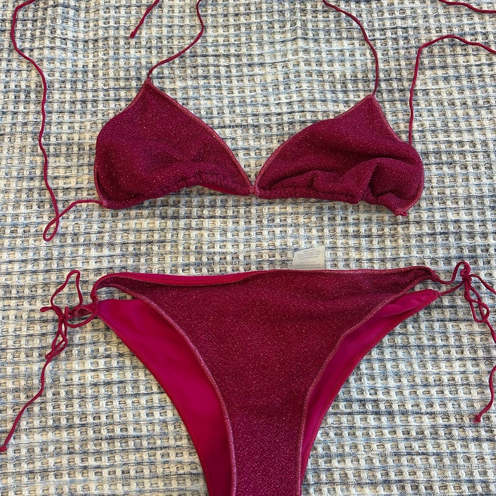 Oseree Pink Glitter Bikini